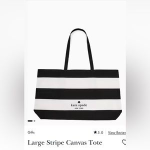NWT striped canvas tote